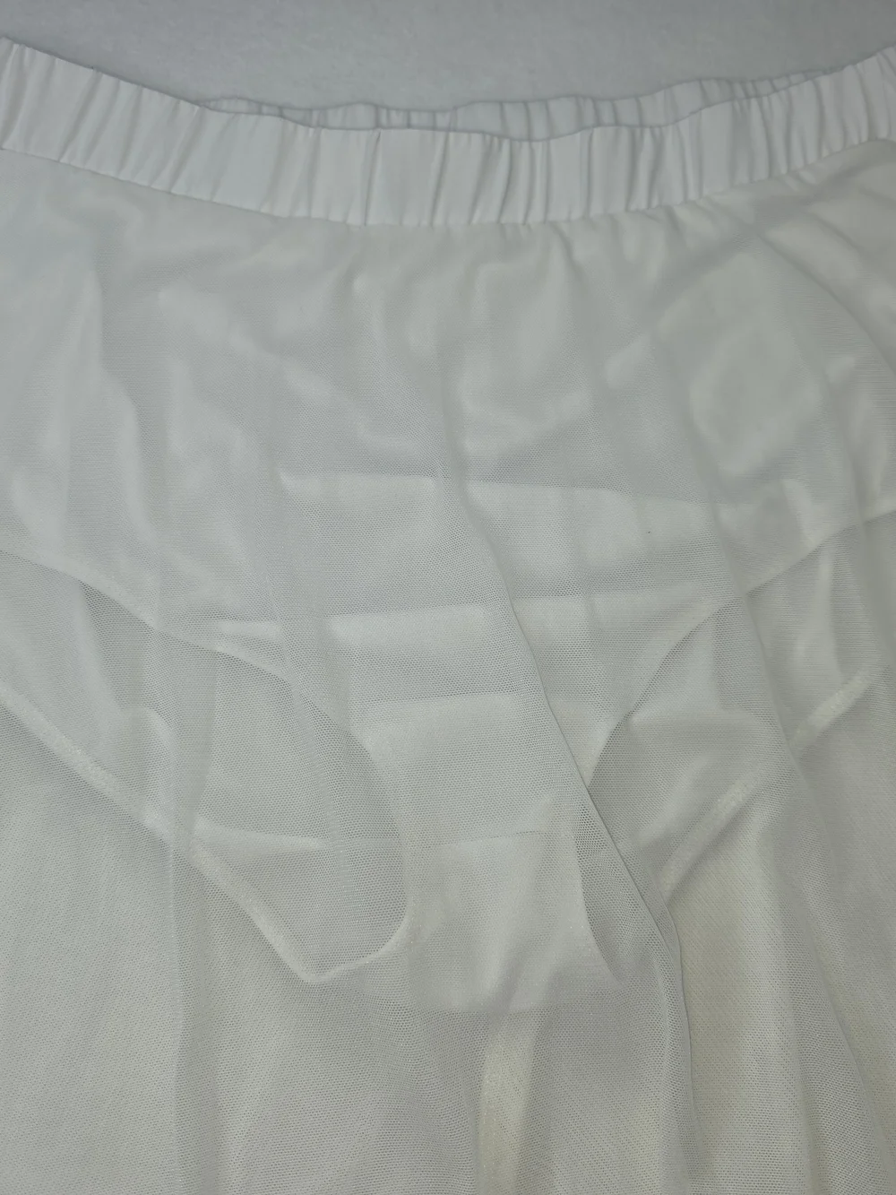 FTF 1 White Mesh Elastic Waist Sheer Skirt W/Panty CX-3898 - Picture 5 of 9